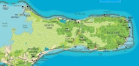 Eastern Districts Grand Cayman Map from Explore Cayman 1400